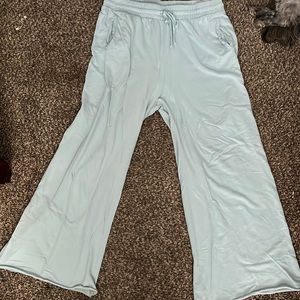 Blue Wide Leg Sweatpants